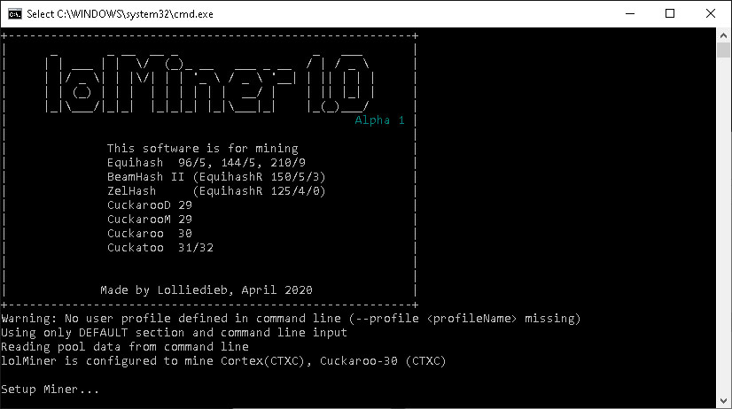 New lolMiner 1.0 alpha 1 OpenCL miner with Cuckaroo-30 support for Cortex mining (CTXC)