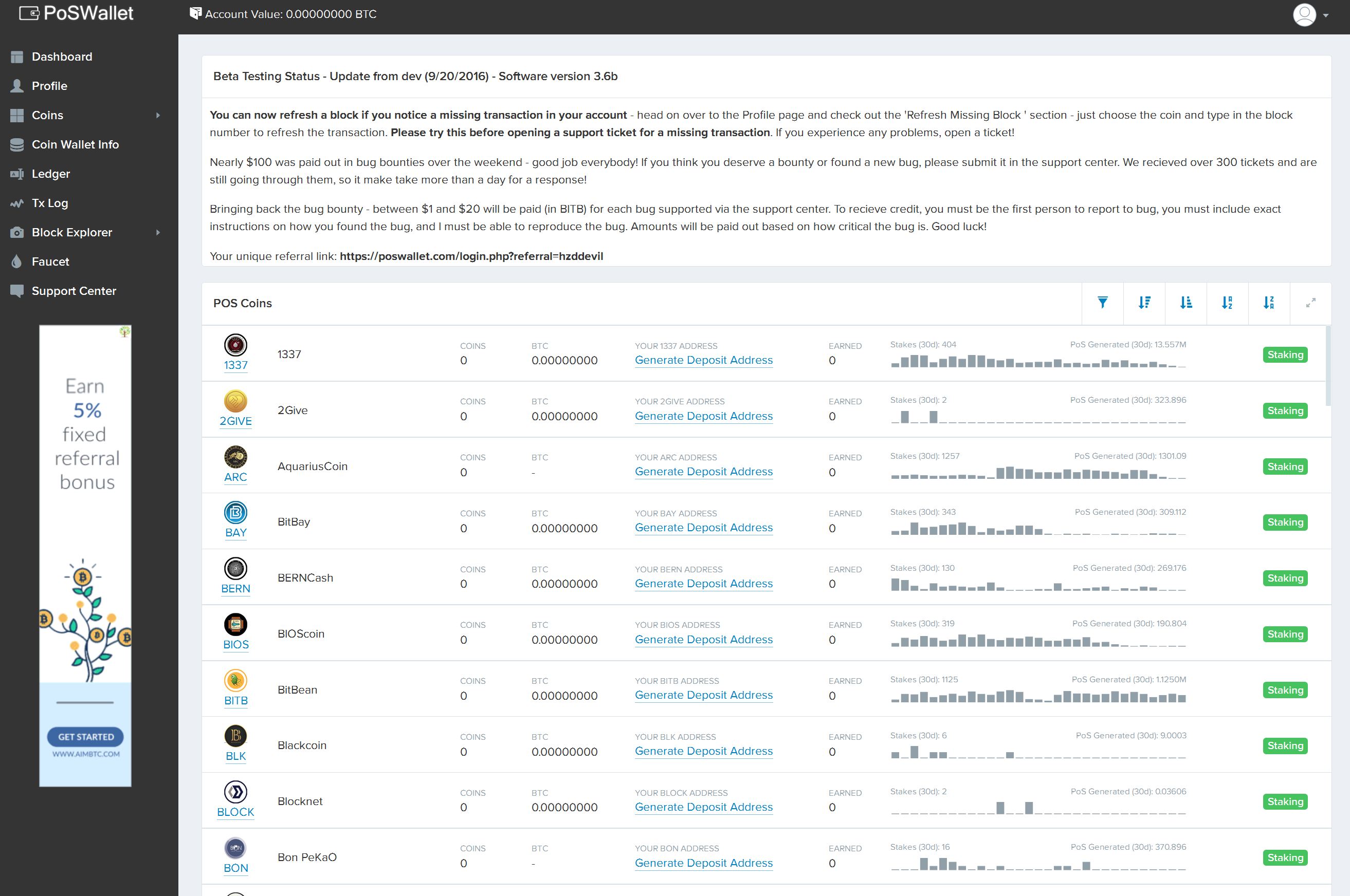 PosWallet - PoS cloud criptocurrency mining