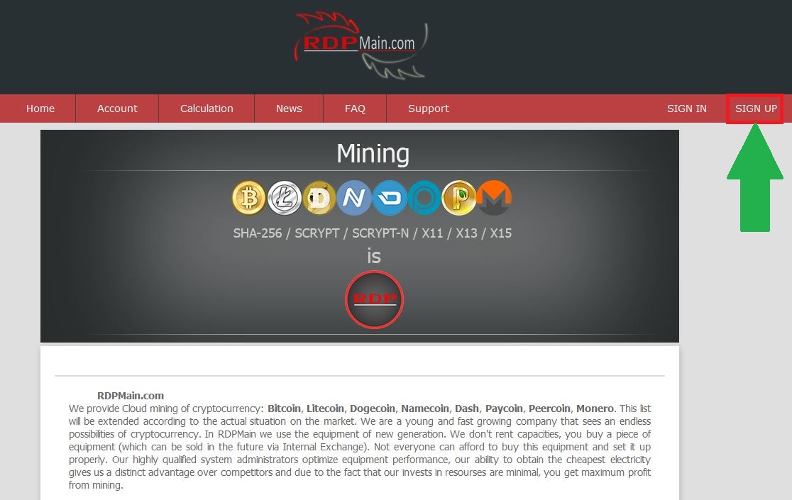 RDPmine - new unusual cloud mining service similar to EOBot and BTC-flow