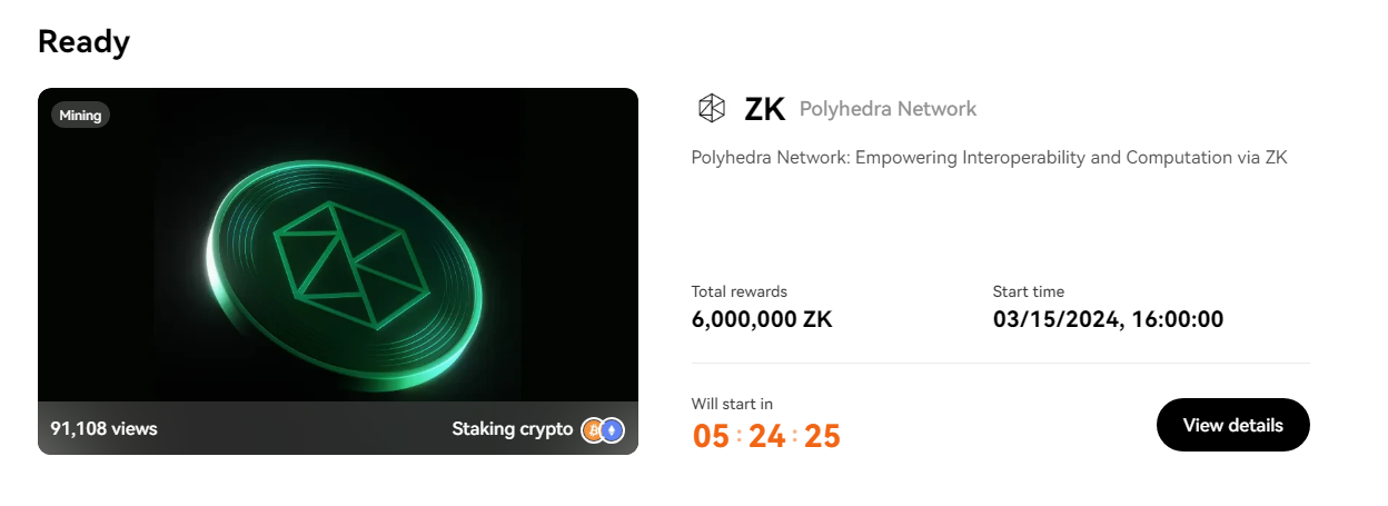 okx jumpstart ZK polyhedra network