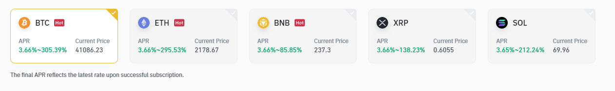 Binance what is the percentage in bi-currency investments