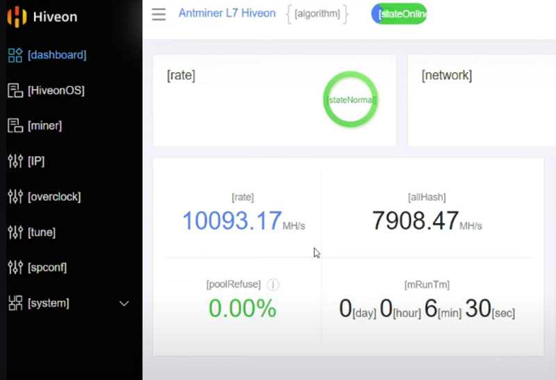 overclocking antminer l7 firmware hiveon