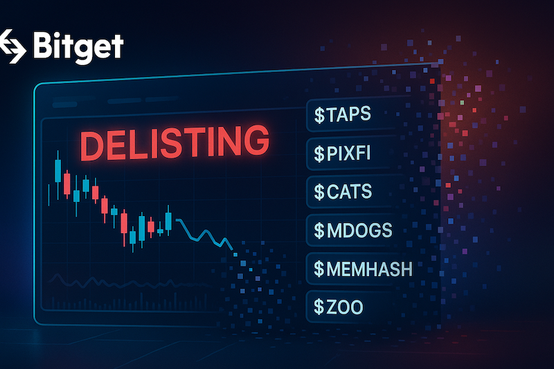 Делистинг тапалок на бирже Bitget 07.2025