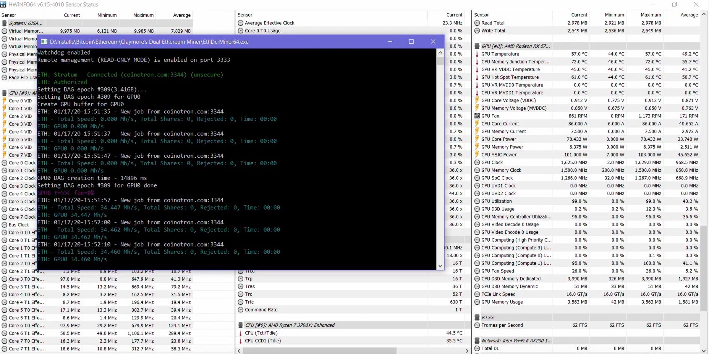 AMD Radeon RX 5600XT Ethereum first mining test hashrate and