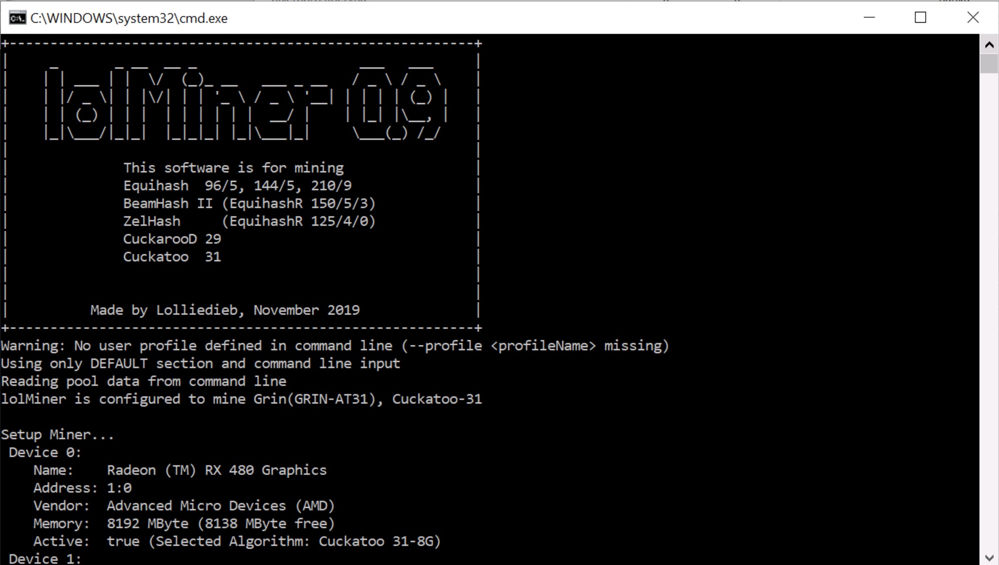 lolminer v093 grin31 grin32 cuckatoo32