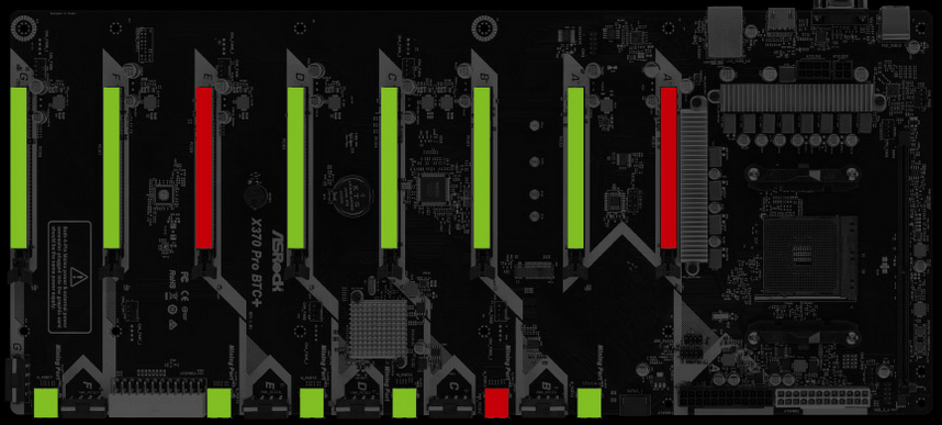 Обзор новой материнской платы для майнинга AsRock X370 Pro BTC+