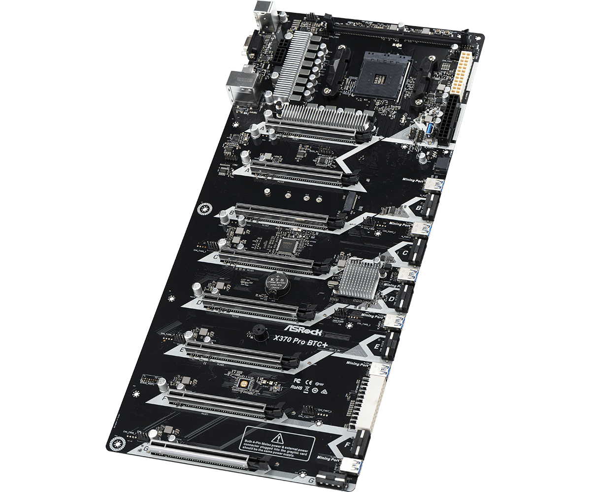 Обзор новой материнской платы для майнинга AsRock X370 Pro BTC+