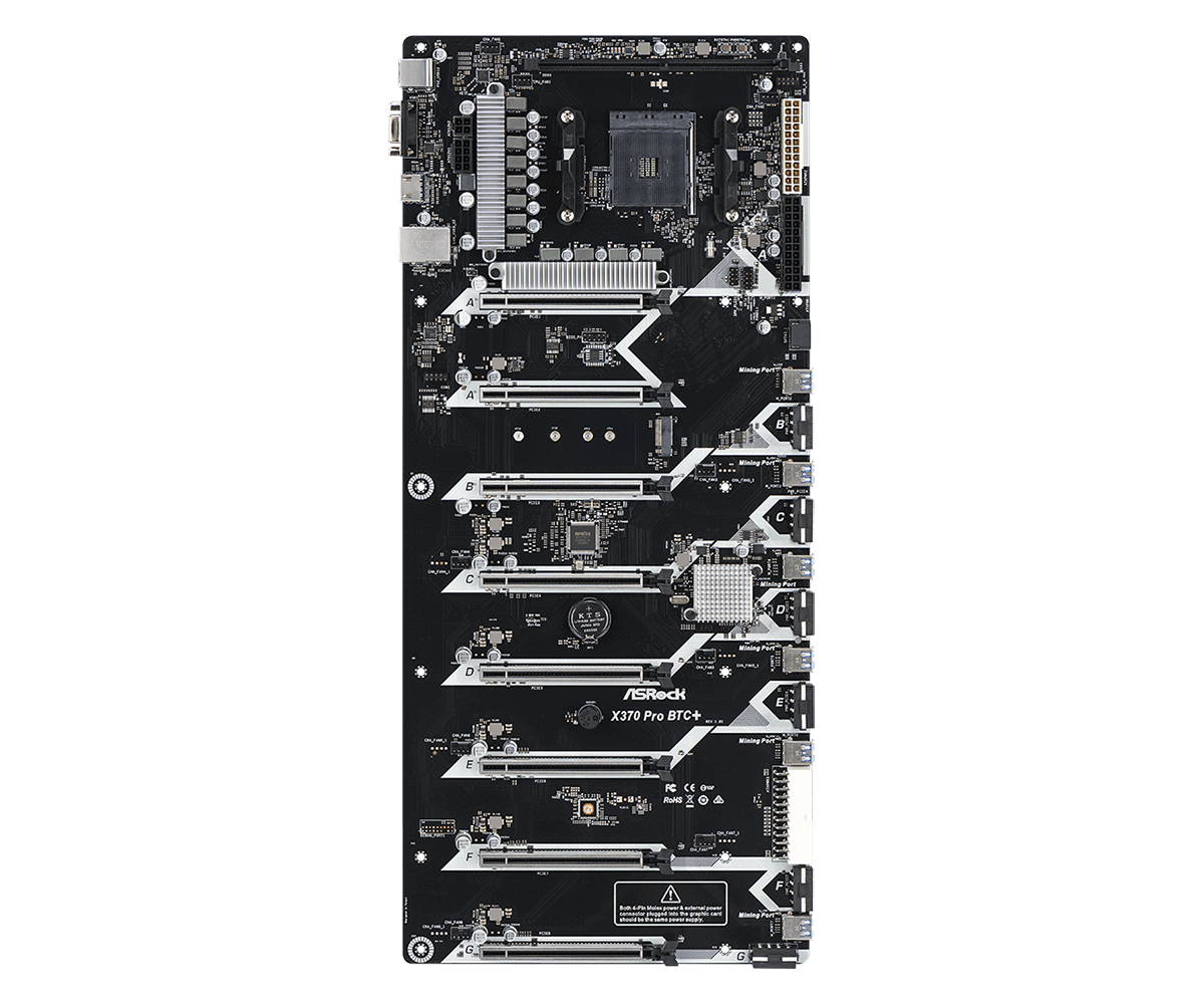 Обзор новой материнской платы для майнинга AsRock X370 Pro BTC+