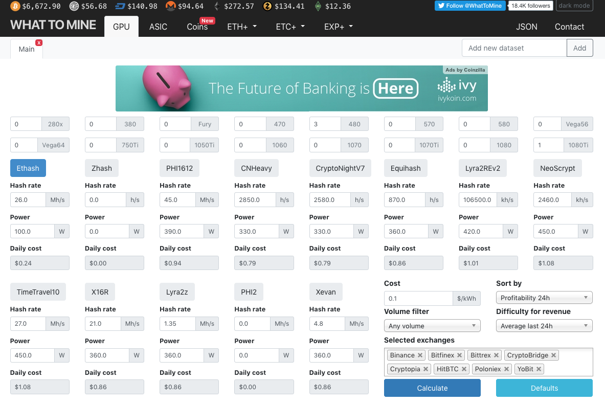 Crypto-currencies for GPU mining