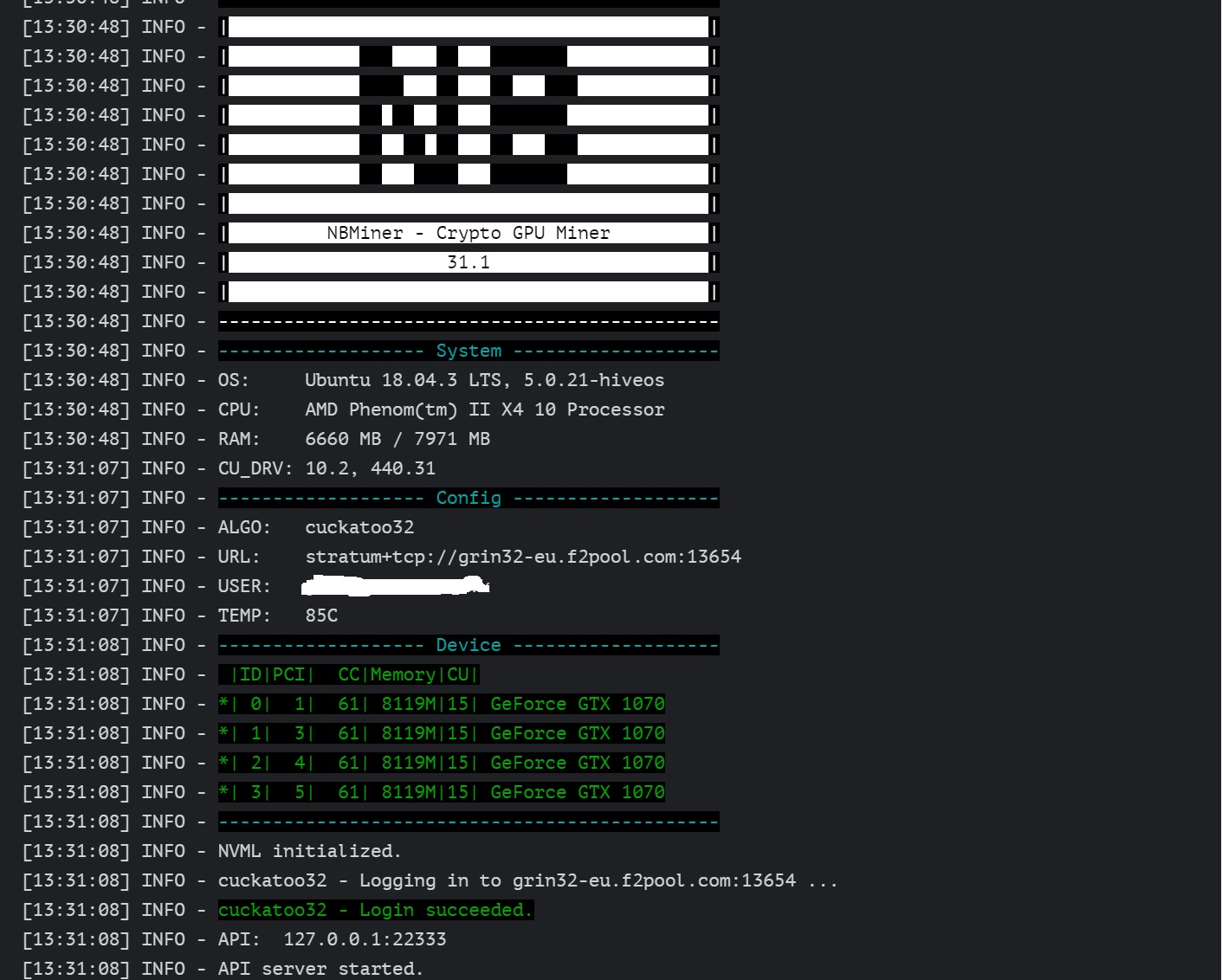 nbminer cuckatoo32 nvidia grin