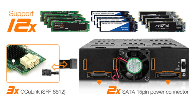 12 SSD SATA M2 icy dock