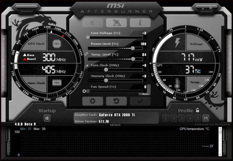 msi afterburner overclock minería