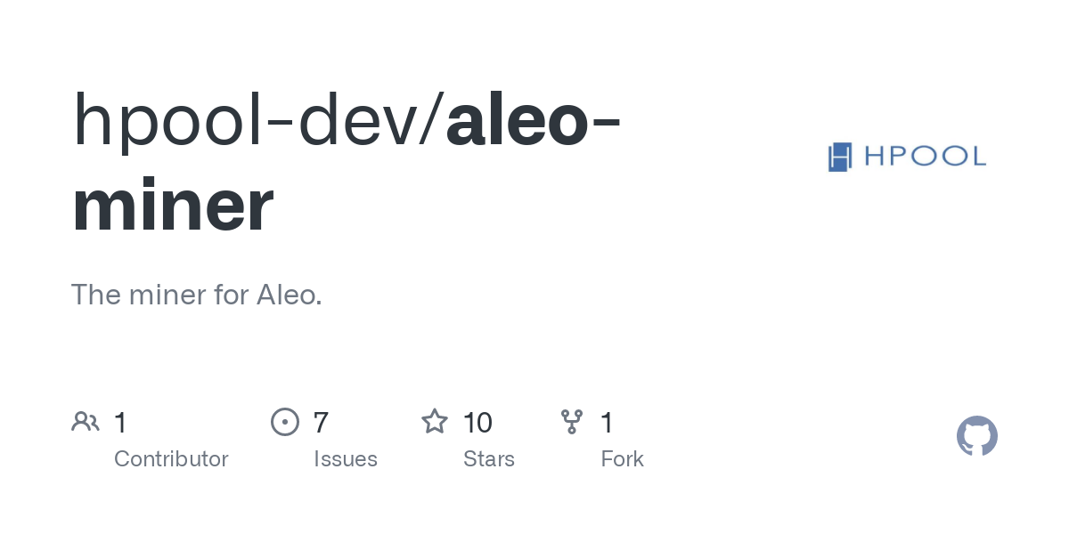 Вышла новая версия Hpool-aleo-miner v1.0.4 для добычи ALEO на пуле Hpool