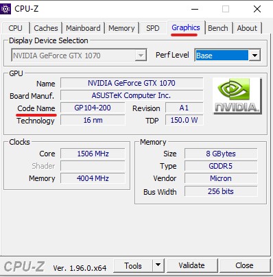 nvidia geforce rtx gpu id cpu-z