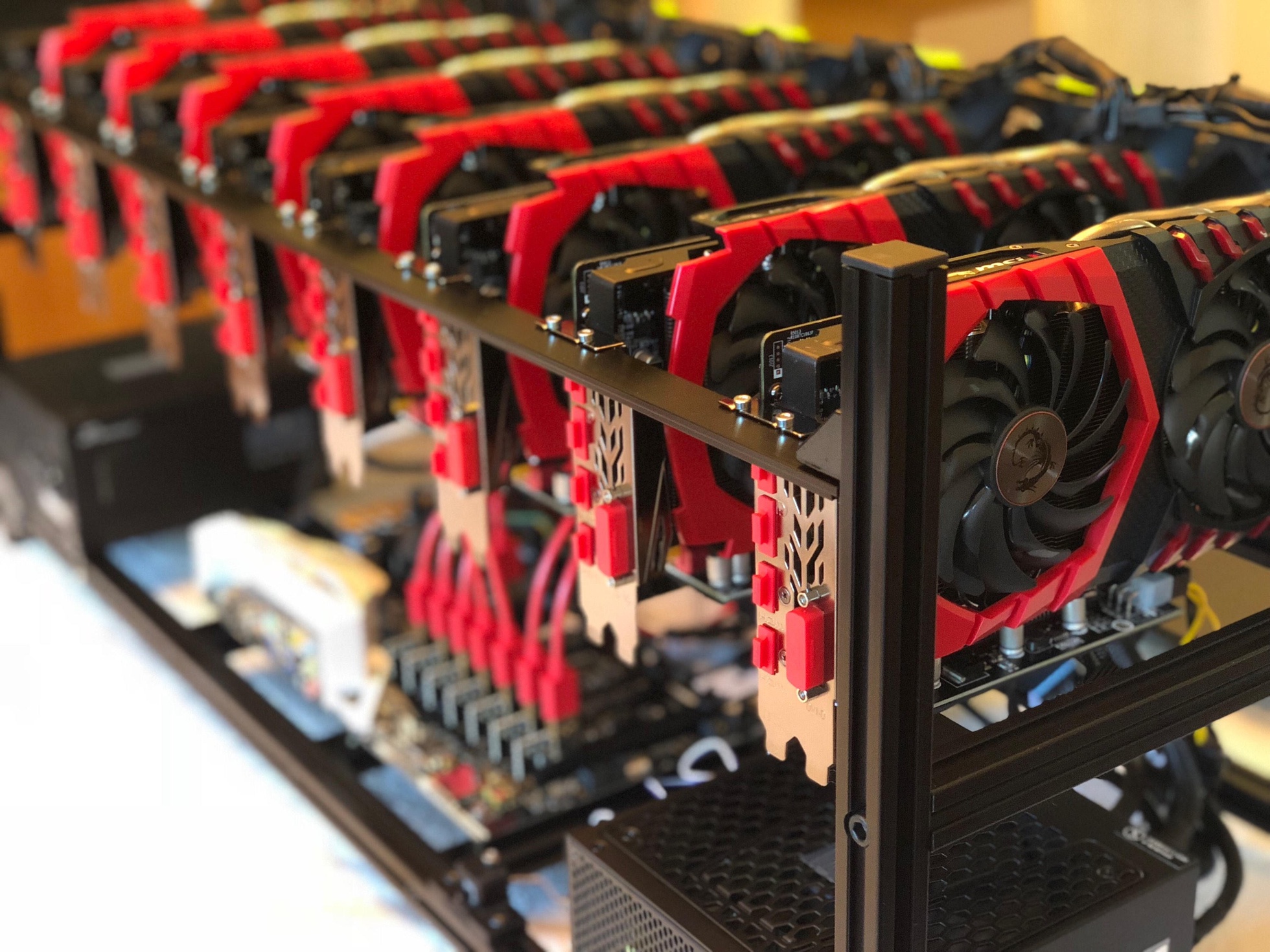 rig made of old samsung crypto mining