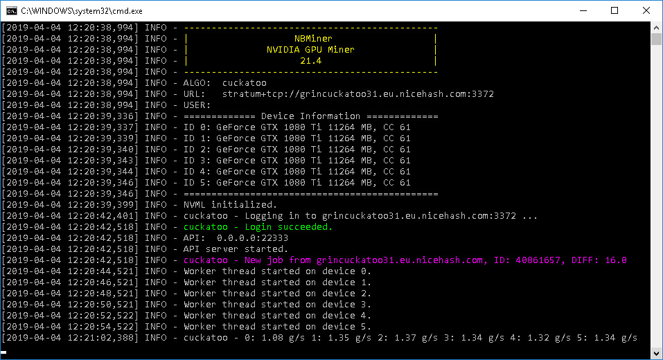 nbminer grin31 nvidia mining