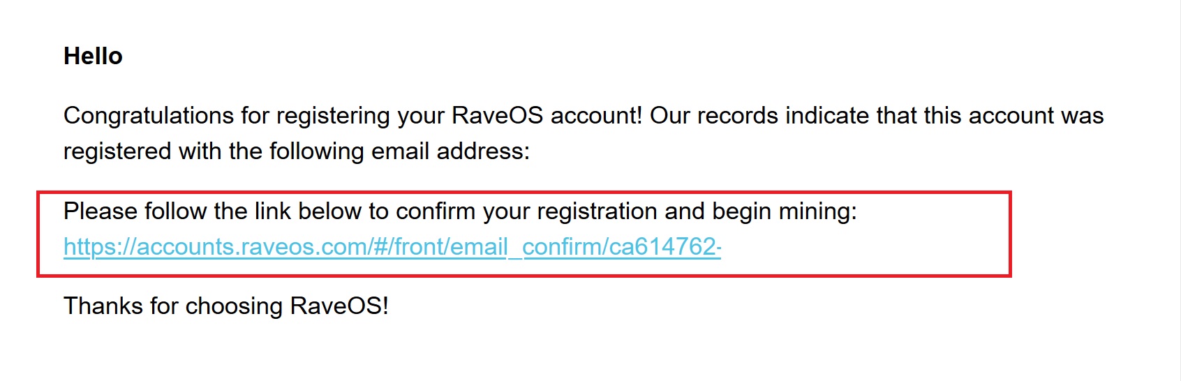 raveos email registration