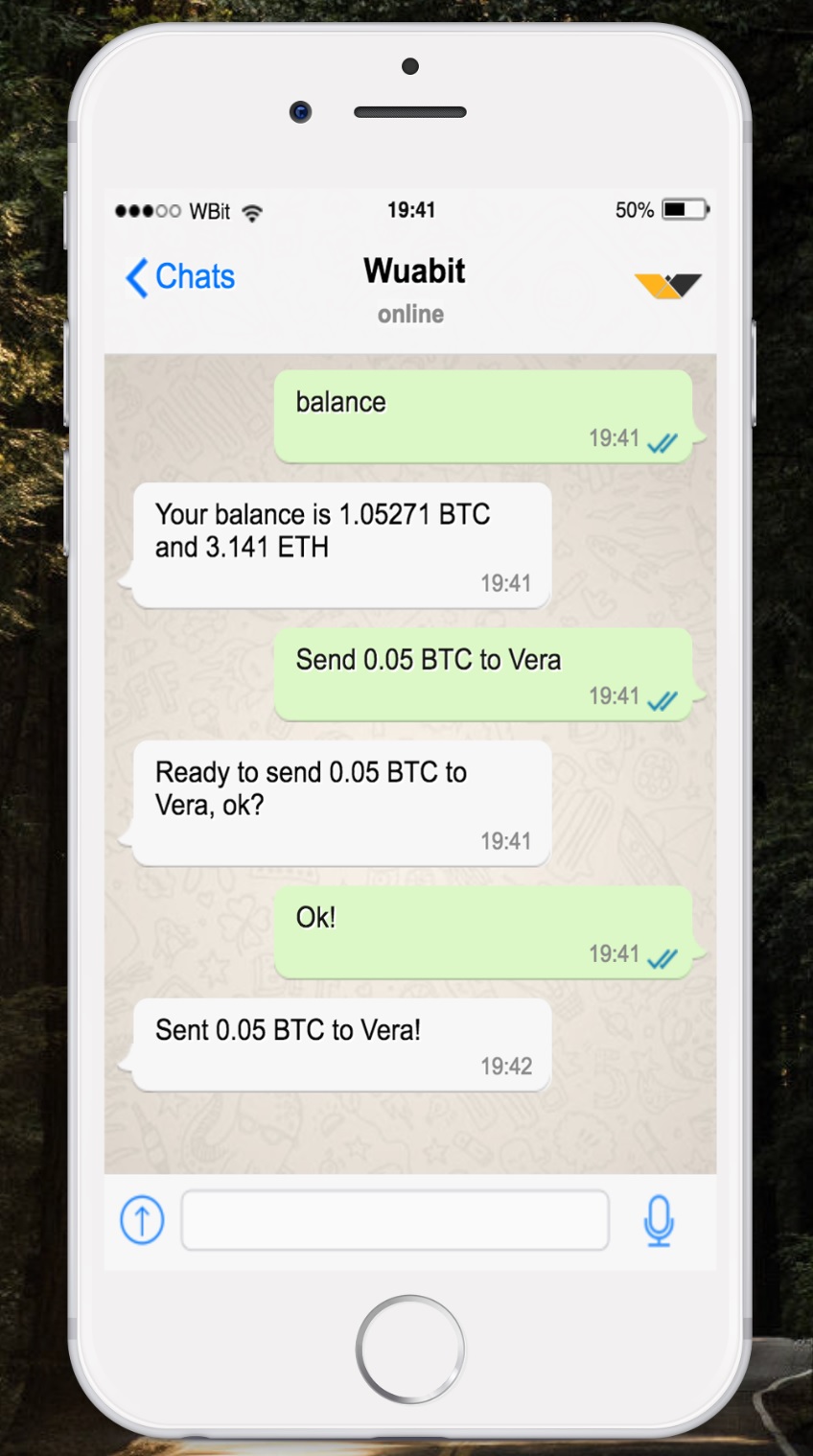 wuabit messenger cryptocurrency whatsapp telegram