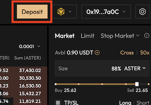 Aster Dex Deposit 1