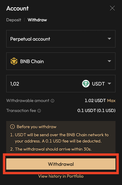 Aster Withdraw 2