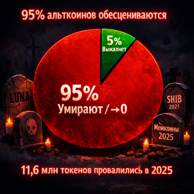 95% токенов не выживут
