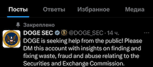 DOGE SEC Илон Маск