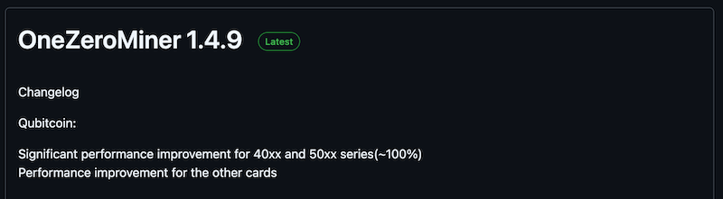 OneZeroMiner 1.4.9