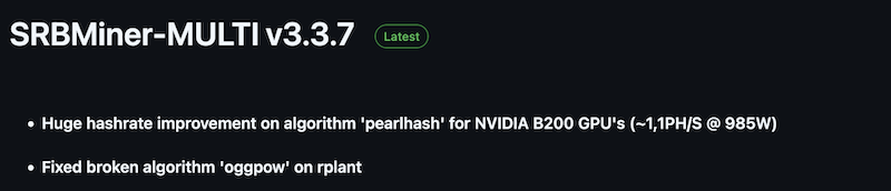 SRBMiner 3.3.7