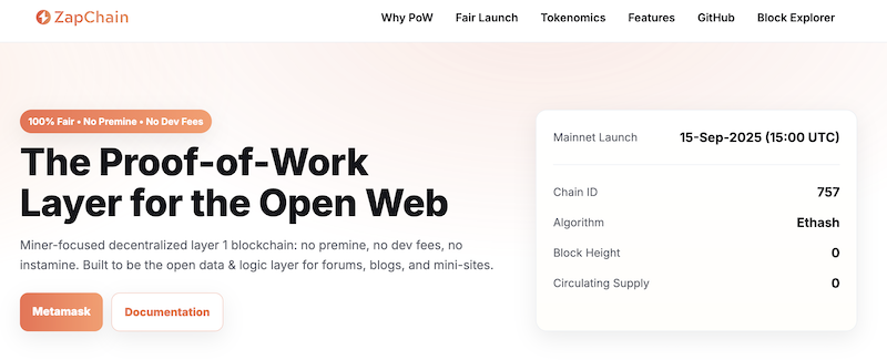ZAPCHAIN майнинг