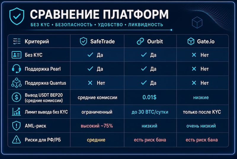 Ourbit сравнение майнерских бирж