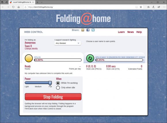 Как помочь Folding@Home COVID-19 с помощью ваших майниинг-установок.