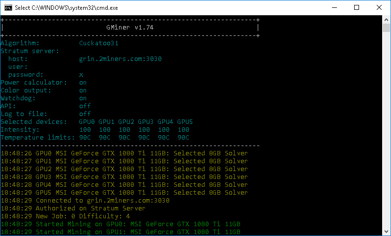 gminer-174 grtin31 hashrate