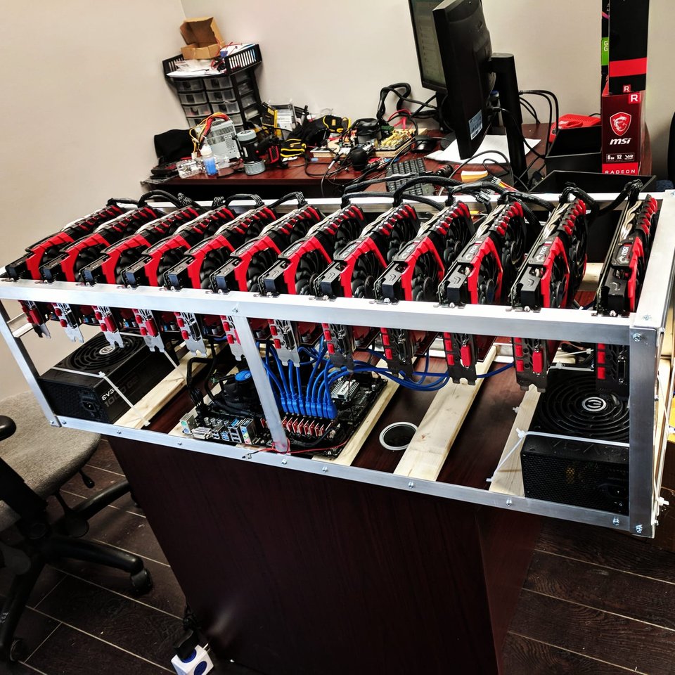 gpu rig msi minería criptográfica