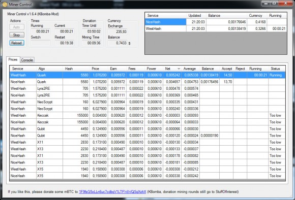 New Miner Control Tool Pack for AMD and Nvidia GPU