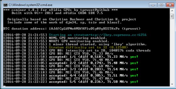 New ccMiner 1.8.3-git tpruvot with improved LBRY support