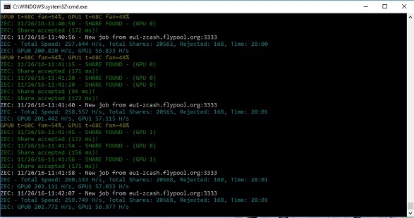 zcash miner claymore hashrate