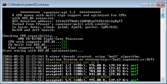 Cpuminer-opt 3.3.1 CPU майнер для Windows
