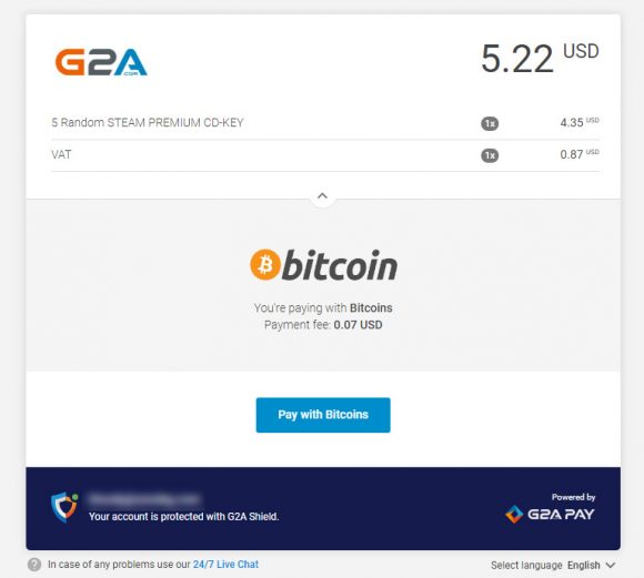 Покупаем игры за Bitcoin дешевле на G2A