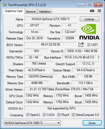 Nvidia Geforce GTX 1050 Ti: производительность в майнинге криптовалют