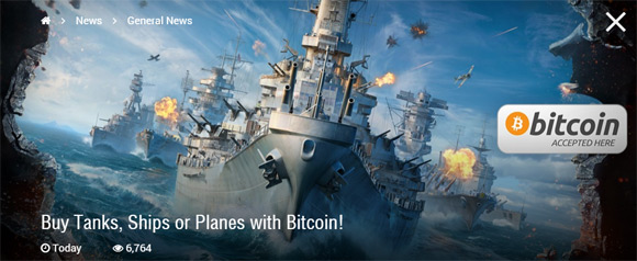 Wargaming's Online Games теперь принимает платежи в Bitcoin