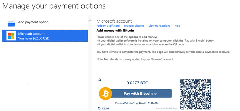 Компания Microsoft начала принимать Bitcoin