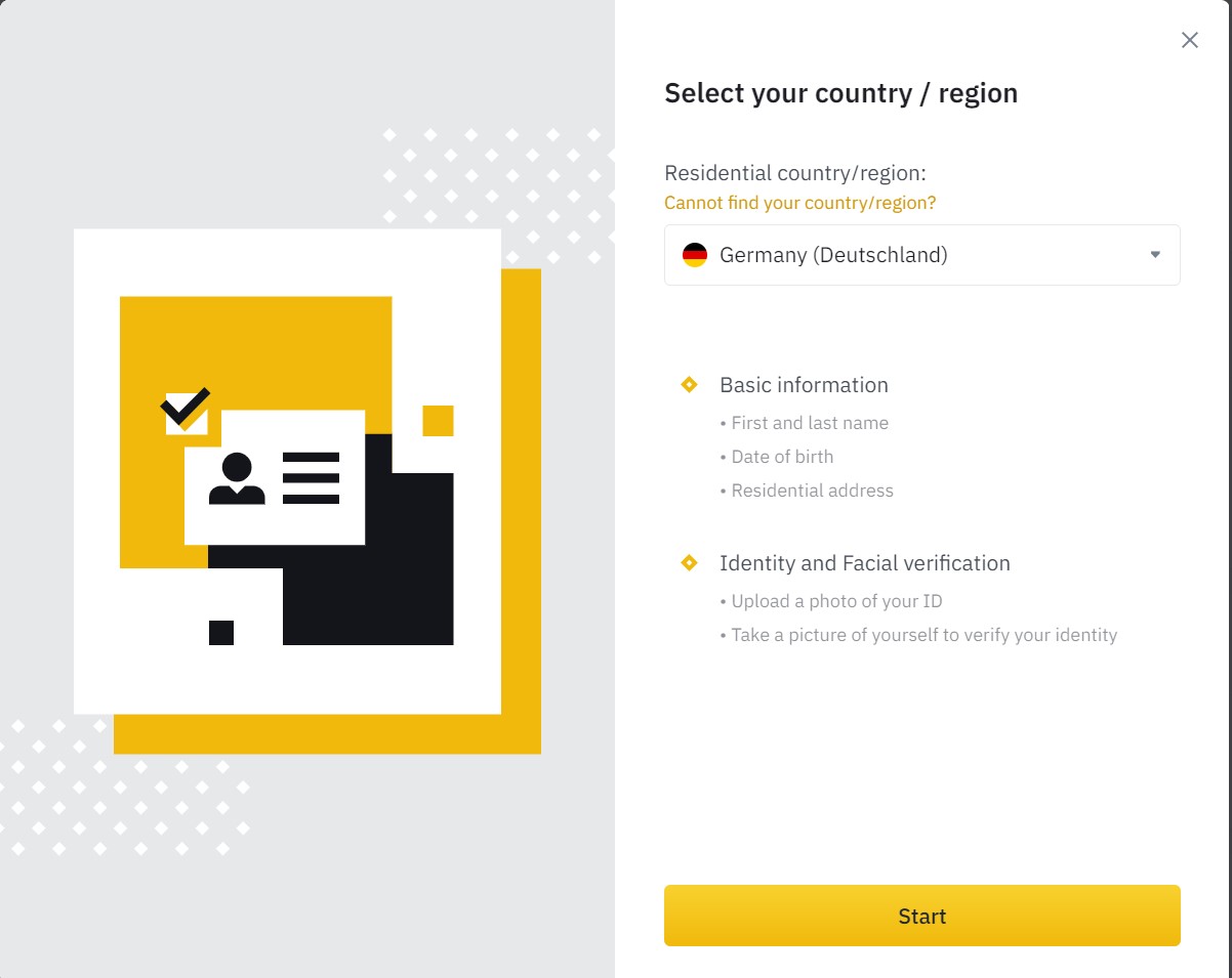 binance verification date of birth
